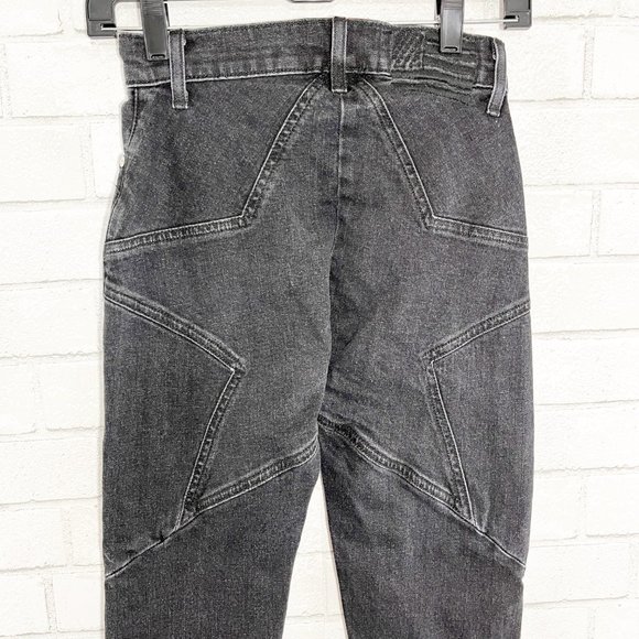 Revice Denim - Revice Faded Black Cropped Skinny Jeans with Star on Butt Women's Waist Size 24